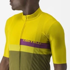 Maillot Manche Courte Castelli A Blocco Homme Jaune/Vert 2023 -SRAM Soldes 04 4522017 782 700x700 2