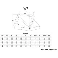 Vélo Route Colnago V3 105 DI2 MKWK 2023 -SRAM Soldes colnago geometrie v3 700x700 1