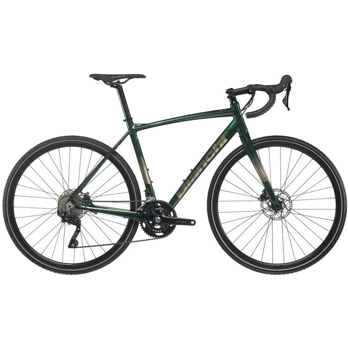 Vélo Gravel Bianchi Via Nirone 7 Vert Forêt / Bronze 2023 3 Vélo Gravel Bianchi Via Nirone 7 Vert Forêt / Bronze 2023