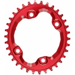 AbsoluteBLACK Plateau Absolute Black Ovale 4 Branches Shimano 96BCD Rouge