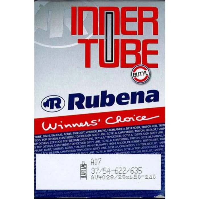 Chambre à Air Rubena 29x1.50 à 29x2.10 (700x37 à 45) Valve Schräder 40 Mm ETRTO 37/54-622 3 Chambre à Air Rubena 29x1.50 à 29x2.10 (700x37 à 45) Valve Schräder 40 Mm ETRTO 37/54-622